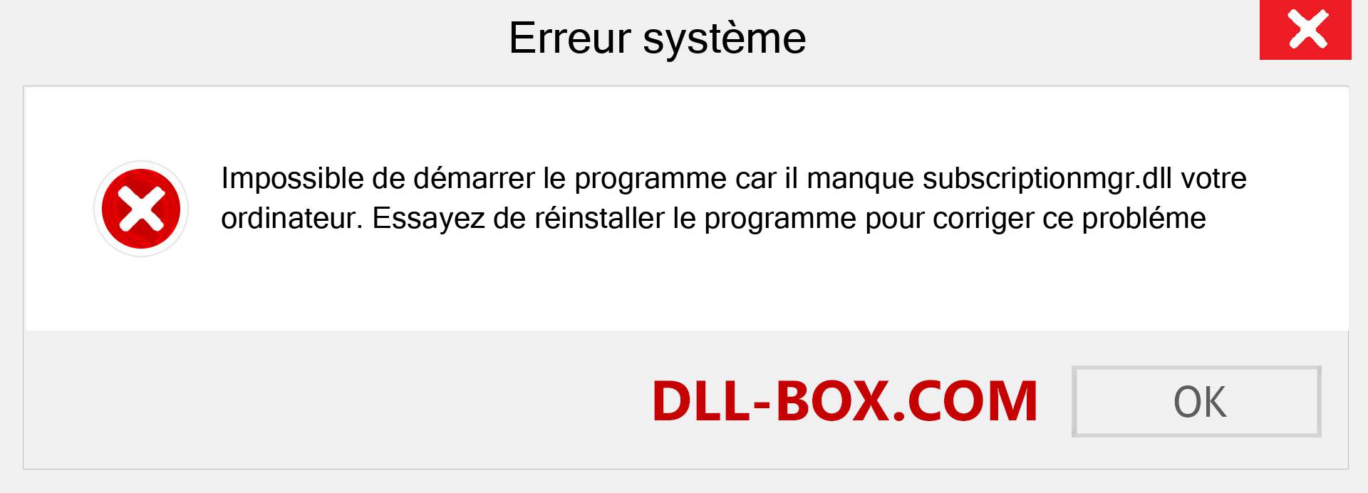 Le fichier subscriptionmgr.dll est manquant ?. Télécharger pour Windows 7, 8, 10 - Correction de l'erreur manquante subscriptionmgr dll sur Windows, photos, images